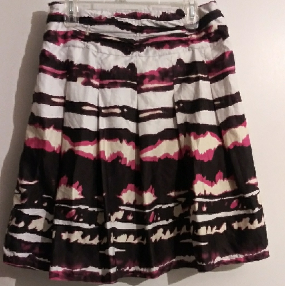 Watercolor Printed Midi Skirt